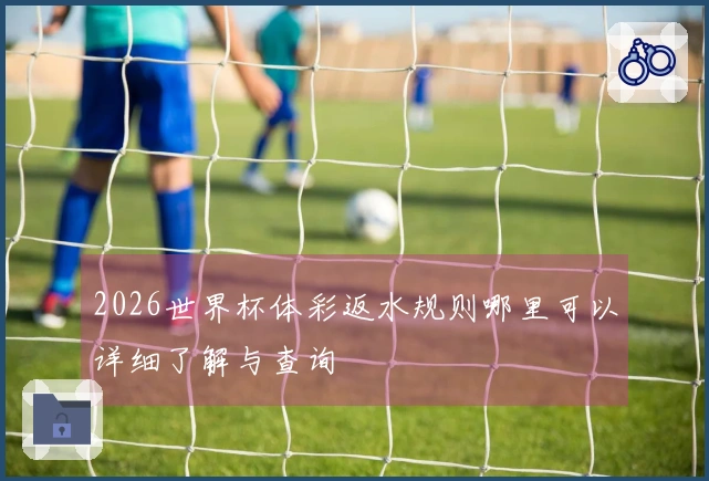 2026世界杯体彩返水规则哪里可以详细了解与查询