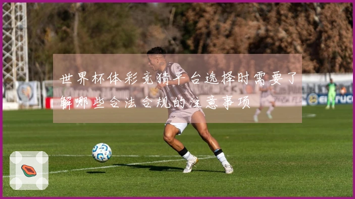 世界杯体彩竞猜平台选择时需要了解哪些合法合规的注意事项